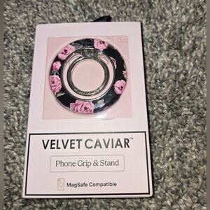 Velvet Caviar Black & Pink Floral Phone Grip & Stand